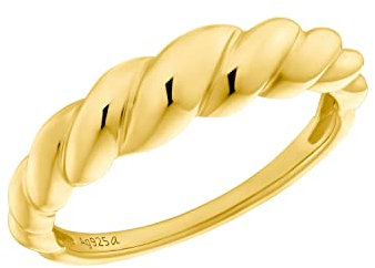 Amor Ring 925 Sterling Silber Damen Ringe, Gold, Kommt in Schmuck Geschenk Box, 2035615