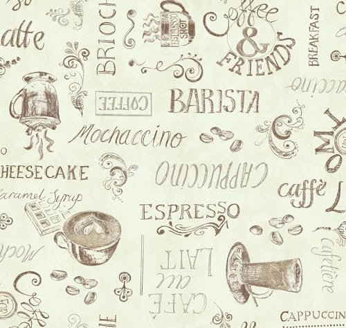 d-c-fix Wachstuchtischdecke – Manhattan Ristretto creme (150 x 250 cm) – Tischtuch im Vintage-Stil für den Küchen-, Ess- oder Gartentisch – lebensmittelecht, abwaschbar & wasserdicht