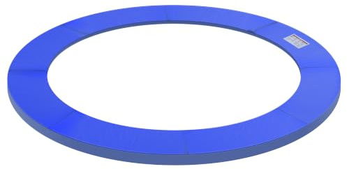 HOMCOM Trampolin Randabdeckung Ø244 cm breit Trampolinzubehör Blau | Federabdeckung, Sicherheitsnetz Randschutz, Ersatzteile für Gartentrampoline, Ohne Stangenloch