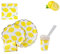 MaitianGuyou Lemon Theme Dinnerware Set,Fruit Party Supplies，Includes 20 Dinner Plates, 20 Dessert Plates, 20 Cups, 25 Straws & 32 Napkins for Party,Birthday Baby Shower-Serves 20 Guests (Lemon)