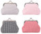 Oyachic 4 Pcs Münzfach Coin Case Portemonnaie Kiss Lock Wallet Vintage Geldbörse Spangenportemonnaie mit Clipverschluss Klickverschluss Damen (Plaid)