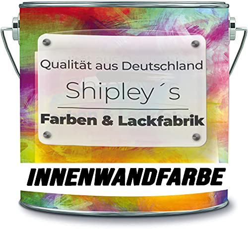 Shipley's Farben & Lackfabrik Peinture murale d'intérieur multicolore très couvrante sans solvant 1 x peinture opaque (10 l, bleu foncé)