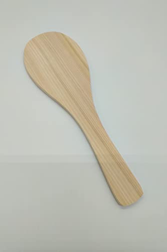 Spatule à Riz Shamoji, Cuillère à Riz 19cm En Bois Naturel de Cyprès du Japon Hinoki, Style Japonais, Fabriqué au Japon 08102