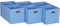 Household Essentials, Light Blue 6 Pack Fabric Storage Bins with Handle