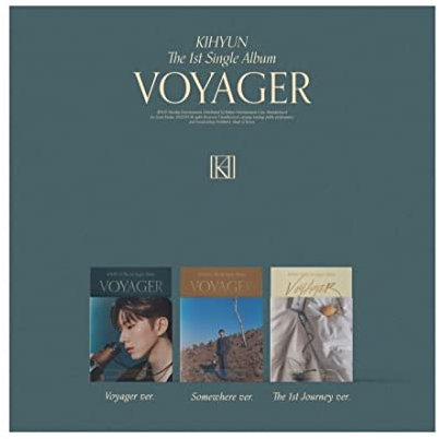 Starship Entertainment KIHYUN MONSTA X - VOYAGER (1st Single Album) CD + Extra Photocards Set (Random ver.), 120 x 120 x 15 mm, L100005809