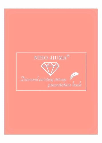 A3 Diamond Painting Storage Book - 40 Pages Diamond Art Portfolio Painting Storage Book for 12x16 Inches Diamond Painting (Pink)