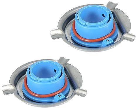 X AUTOHAUX 2 Piezas H4 LED Faro Adaptador Base Bombilla Enchufes Soporte para Coche Azul