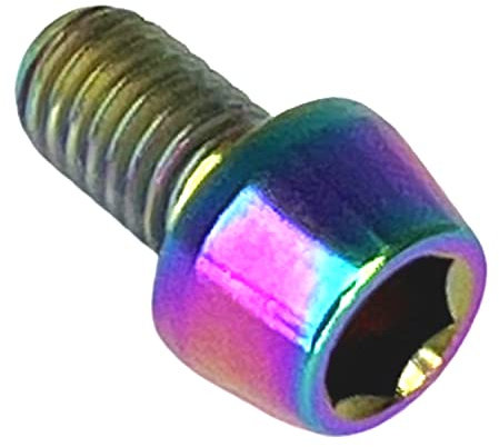F26 Titan M6 Schraube DIN912 konisch Innensechskannt Fahrrad Tuning Bolt (Rainbow Neochrom, 10)