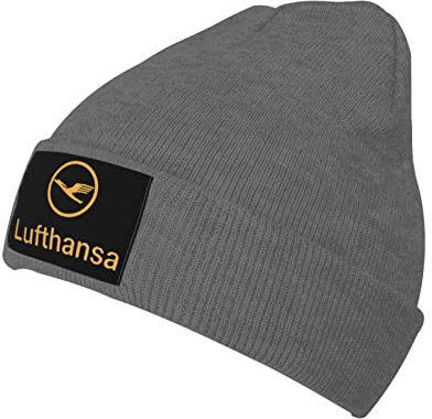 Lufthansa Strickmütze Erwachsene Beanie Mütze Outdoor Warme Winter Strickmütze Skull Cap für Damen Herren