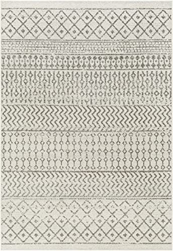 Livabliss Nice Geometric Rug - Scandi Area Rugs Living Room 160x228 cm, Dining, Kitchen - Neutral, Abstract Patterned Rugs, Boho Style, Easy Care Pile - Large Rug, Cream, Charcoal, Slate
