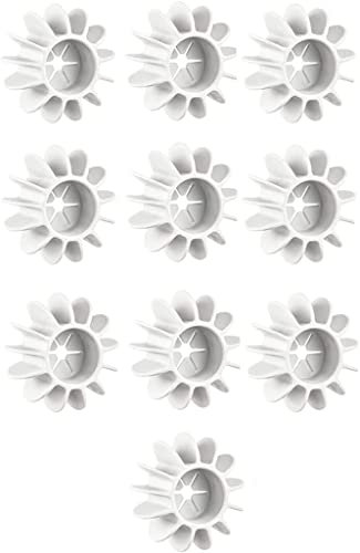 10 bolas para lavadora antibobinado, bolas para secadora de ropa, bolas de silicona reutilizables para lavado suave, alternativa para lavadora de lavado rápido (Blanco)
