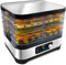 Yoer VitaSave FD01S - Essiccatore in acciaio INOX, 450 W, 6 scomparti + 9 accessori, 4725 cm2, timer da 24 ore, indicatore LED, senza BPA, essiccatore per alimenti, essiccatore per frutta