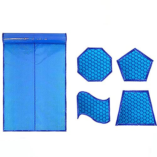 Couverture de piscine de 500 microns d'épaisseur, couverture de bain à remous solaire à bulles, couverture solaire de piscine portable pliable for intérieur et extérieur ( Color : Bule , Size : 1m x 1
