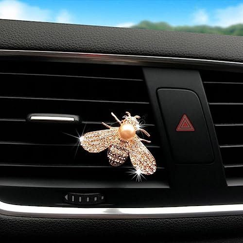 JINYISI 2Pcs Lufterfrischer Auto,Süße Biene Auto Luftbereiter für Auto Auto Auto Luftauslass Diffusor Ornament,Auto Innenzubehör Mädchen Frauen Auto Aromatherapie Ätherisches Öl Diffusor für Auto