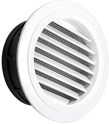 Vasemele Rejilla Ventilacion Baño Rejilla Extractor Cocina Rejilla de Ventilación con Mosquitera de Aire Rejilla Ventilacion 150 mm Tapa de Rejilla Circular Redonda con Malla Mosquitera
