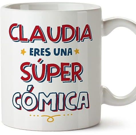 MUGFFINS Tazas Personalizadas para CÓMICA mujer - En Español - Eres Súper - 11 oz / 330 ml - Regalo Personalizable original y divertido