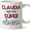 MUGFFINS Tazas Personalizadas para CÓMICA mujer - En Español - Eres Súper - 11 oz / 330 ml - Regalo Personalizable original y divertido