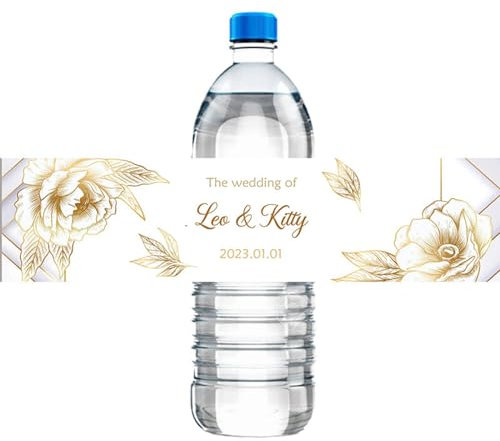 30pcs Kundenspezifische Hochzeit Flasche Etiketten, DIY Foto Text Hochzeit Aufkleber, Benutzerdefinierte Wasserflasche Etiketten Hochzeit, Wasserflasche Etiketten Hochzeit (7)