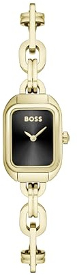 BOSS Analog Quarzuhr für Damen Kollektion Hailey - LE mit Gelbgoldfarbenes Edelstahlarmband - 1502739