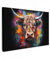MuchoWow© Wandbilder Groß 120x80 cm XXL Wohnzimmer Wanddeko Schlafzimmer Zimmerdeko Fotowand Zimmer Deko auf Wand Dekoration Wall Art Graffiti - Schottische Hochlandrind - Schwarz - Kuh