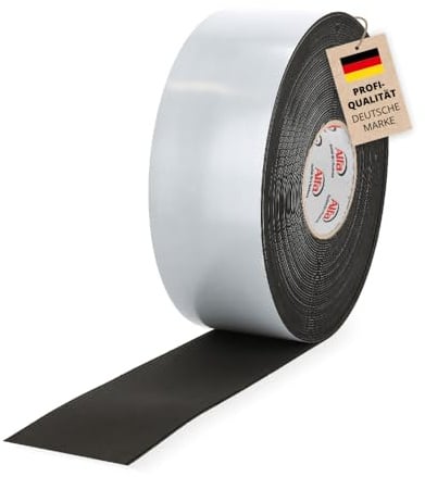 Alfa 3x Premium Terrassenschutzband 80 mm x 20 m x 1,5 mm – UV-beständig | Profi-Qualität - Hochwertiges 1,5 mm Terrassentape - Hohe Witterungsbeständigkeit - Hoher Federweg durch mehr Dämmmaterial