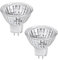 LedWekei Ampoules halogènes Gu5.3, ampoule halogène MR16 24 V 250 W, ampoules blanc chaud 2700 K à intensité variable (lot de 2 tasses réflectrices de calandre)