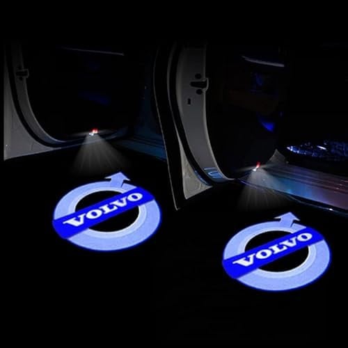 JLVVW 2Pcs Car Door Welcome Light, For Volvo S90L S60L XC60 XC40 V60 V90 Led Car Door Logo Lights Interior Modification Decoration Accessories