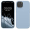 kwmobile Case for iPhone 15 Case - Soft TPU Silicone Cover - Light Blue Matte