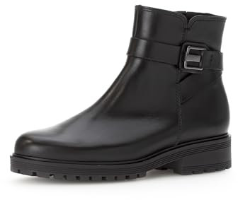 Gabor Damen Ankle Boots, Frauen Stiefeletten,Komfortable Mehrweite (H),gefüttert,Winterstiefeletten,Stiefel,schwarz (Flau/CDF),40.5 EU / 7 UK