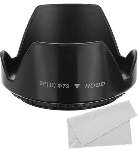 PATIKIL 72mm Camera Lens Hood, Flower Lens Hood Protector with Cloth for Anti-Reflection Blocks Excess Sunlight Enhance Camera Photography for Nikon, for Fujifilm, for Pentax, for Leica