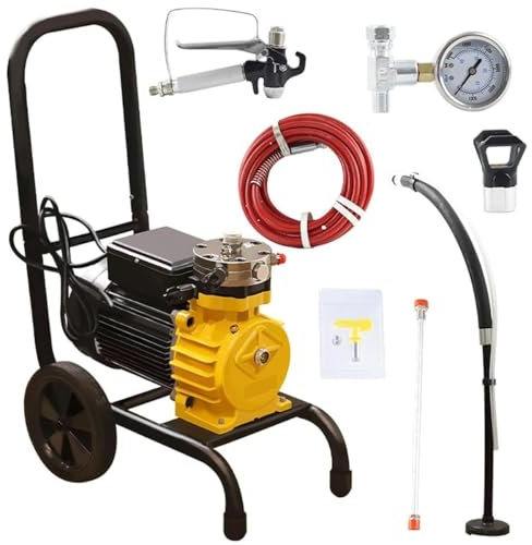 Machine de Peinture Robuste Haute Pression 4000 W avec 1 Pistolet de pulvérisation et Tuyau de 10 m, Machine de Peinture électrique pour la pulvérisation de Murs intérieurs et extérieurs de la maiso