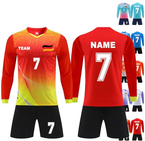 Custom Soccer Jersey for Men Women with Name Team Number Logo Long Sleeve Soccer Portugal Football Shirt 2024 Football kit Football t Shirts Boys Soccer Jersey Custom Football Jersey