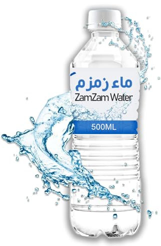 Eau de Zam Zam Makkah Al Mukarramah, Zemzem Suyu, Zamzam, eau de source, eau de fontaine, eau médicinale, 500 ml – Eau pure et naturelle de la ville sainte de La Mecque (1 paquet)
