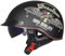 VVPEC Halbschalenhelm Halbhelme Mit Visier Motorradhelm mit ECE Genehmigt Brain-Cap Halbschale Roller-Helm Scooter-Helm Jet-Helm Retro für Erwachsene Herren Damen(5,M(57~58CM))