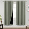 BellaHills 100% Blackout Curtains for Bedroom Thermal Insulated Blackout Curtain Heat and Full Light Blocking Eyelet Curtains for Living Room with Black Liner 2 Panels, 90 x 72 Inch, Light Sage