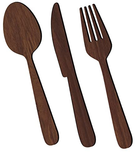 Rustikale Küchen Wanddeko aus Lindenholz, 1 Satz Braun, Dekorativ
