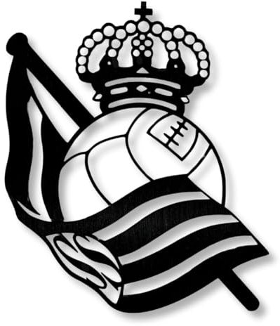 BUYLUX Cuadro Escudo R.Sociedad Pared Madera - Decoracion Habitacion, Hogar Moderno - Regalos Originales para Hombre, Niño - Cuadros Decoracion Salon Modernos - Poster Futbol (Real Sociedad)