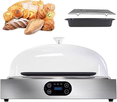XDLYWUZIQ Bread Proofer Box With Humidity & Temperature Adjustable, Yogurt Maker Proofing Slow Cooker Fermenter Chocolate Melter, Stainless Steel Liner,Singlelayer