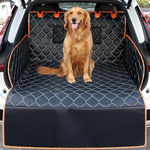 KYG Car Boot Protector, Extra Long Waterproof, Nonslip, Boot Liner for Dogs, Side & Bumper Protection, Scratch-Proof & Durable Car Boot Liner Fits SUV Estate Avant Trunk 215 x 110 cm(84.6x43.3)