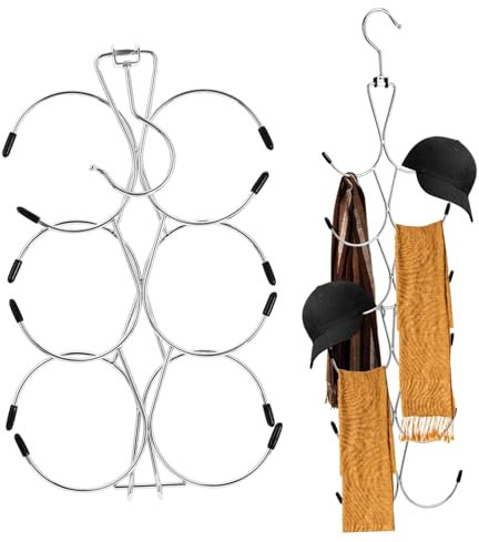 WEKADRIN 2stücke Schal-Organizer-ständer Aus Metall Für Schrank Hijab-Display Platzsparender Aufbewahrungshalter Für Krawatten Und Hüte Einfache Installation Und Nutzung Robustes Eisenmater