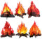 BATHVEVE 6stücke Teiliges Papplagerfeuer-Dekoration Mit Künstlichen Flammen Für Weihnachts Und Campingfeiern Wiederverwendbar Und Langlebig Für Innen Und Außeneinsätze