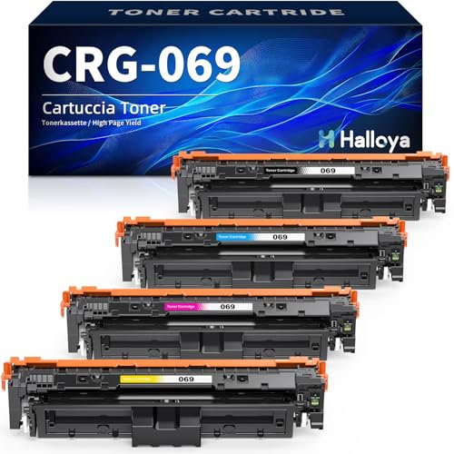 Halloya 069H 069 MF752cdw Toner Kompatibel für Canon 069H 069 i-Sensys MF752Cdw Toner LBP673Cdw MF753Cdw LBP674Cx LBP674Cdw MF751Cdw MF754Cdw MF755Cdw MF756Cx CRG-069 (4er-Pack)