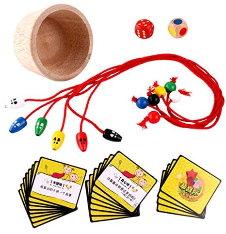 IMIKEYA Educational Board Game for Boys and Girls 6 Mice 2 Dice Parent-child Interactive Learning Toys for Boys Girls