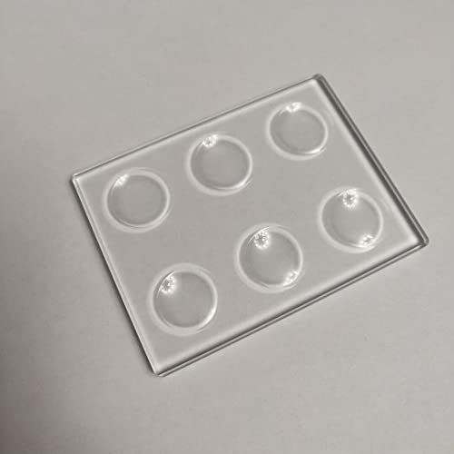 Objektträger mit mehreren kreisförmigen konkaven Hohlräumen, 5 mm, 3 mm Dicke, optisches Glas, poliert, mattierte Oberfläche optional(2x6 wells)