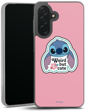 DeinDesign Slim Case kompatibel mit Samsung Galaxy A26 5G Silikon Handyhülle transparent Hülle extra dünn Lilo & Stitch Disney Sprüche