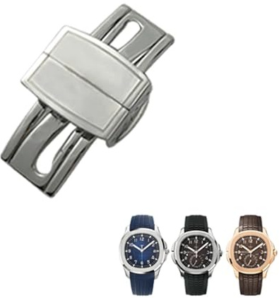 SLCHJX Gummi -Gurt -Metall -Pin 21mm Uhrenband Fit für Patek 5167a 5167r Aquanaut Philippe PP Braune wasserdichte Armbänder