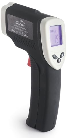 Lacor 62242 - Termómetro Infrarrojos Lite, Medición Láser Sin Contacto | Para un uso práctico y profesional en cocina; perfecto para el día a día en hostelería y en casa, cómodo de usar y de guardar