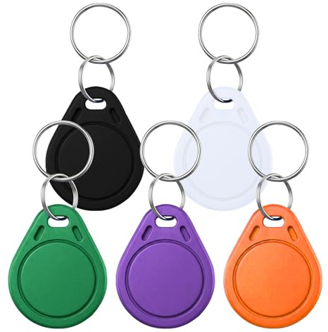 5 Stück 13.56MHz RFID Schlüsselanhänger NFC Token Tag Wiederbeschreibbar und Wasserdicht Keyfobs, RFID-Token sind weit verbreitet und mit Zugangskontrolle