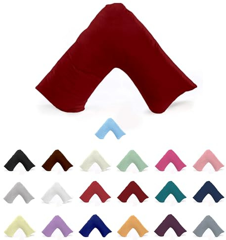 EGYPTO Orthopaedic V Shaped Pillow Nursing Pregnancy Back Support Cases (Wine)