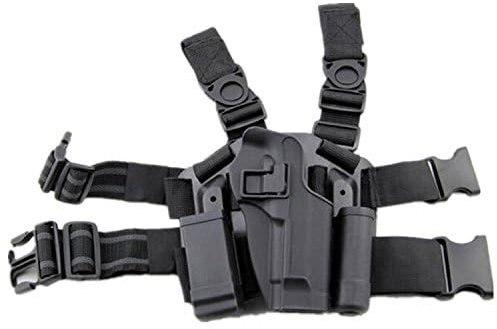 HANSTRONG GEAR Taktische Airsoft Right Leg Paddel Gürtel Oberschenkel Hand Drop Holster Schwarz für M9 M92 (Schwarz)